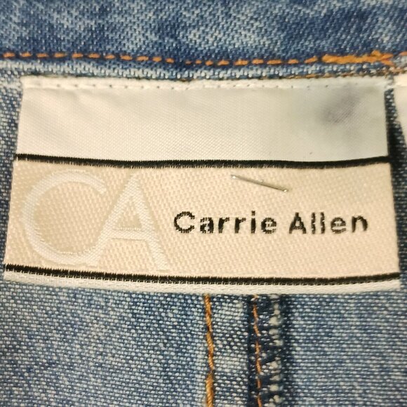 Art to Wear Jean Jacket Womens S Blue Embroidered Floral Beaded Boho Denim - Picture 13 of 13